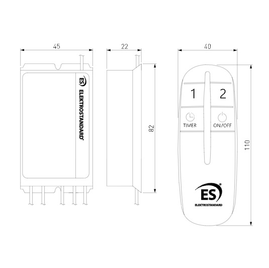 Пульт управления светом Y9 (2 канала) Elektrostandard